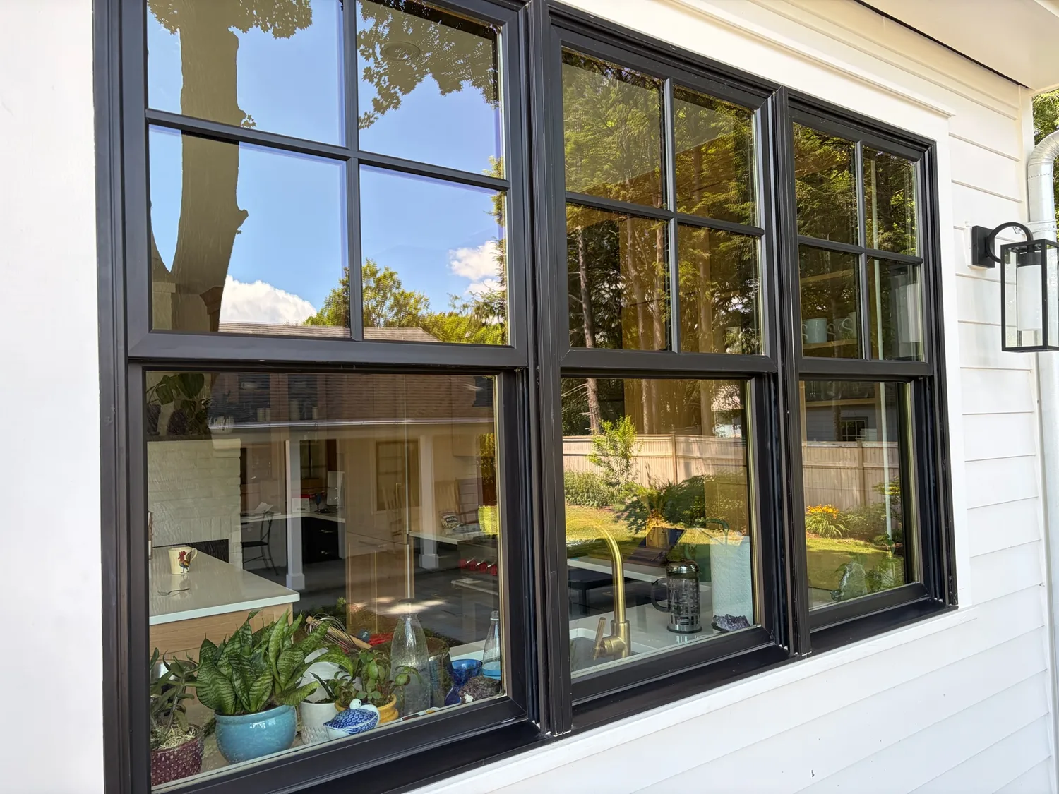 Freshly cleaned, streak-free windows on a Hudson Valley home near Pawling, NY